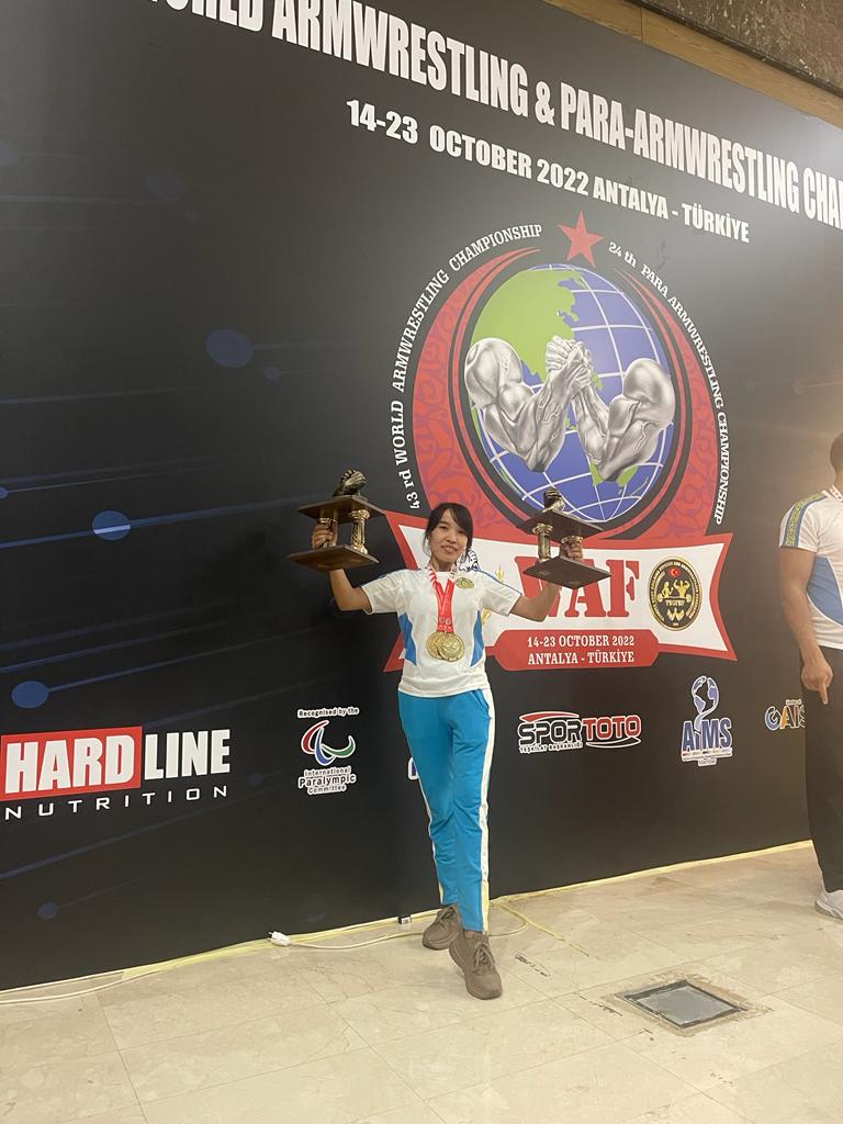 Турсынбай Сабира заняла 1 место на чемпионате мира и стала чемпионкой мира